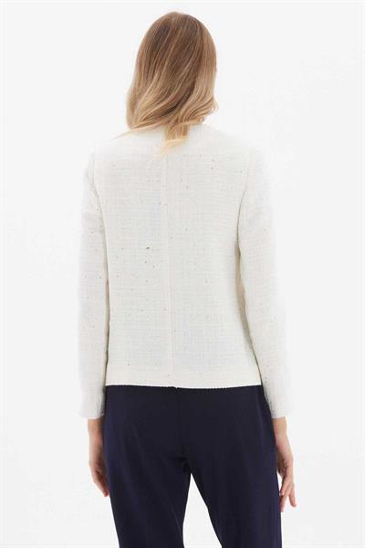 Sıfır Yaka Üç Düğme Ceket  /  EKRU