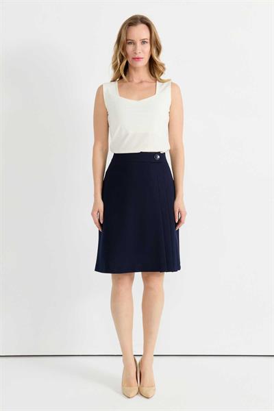 Sol Tarafı Plili Etek  /  LACİVERT