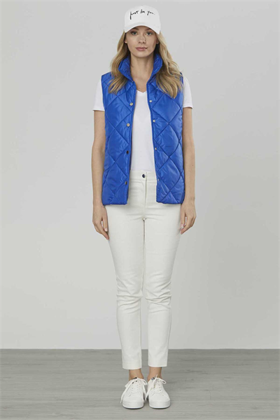 Şömiziye Yaka Çıtçıtlı Yelek  /  SAKS