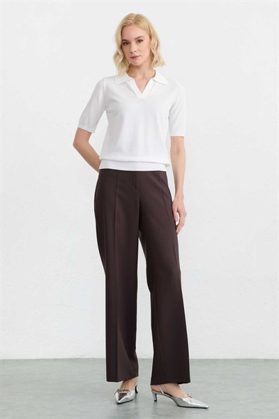 Şömizye Yaka Triko Bluz  /  EKRU