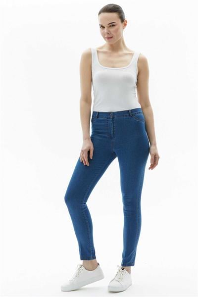 Spor Cep Dar Paça Kot Pantolon  /  İNDİGO