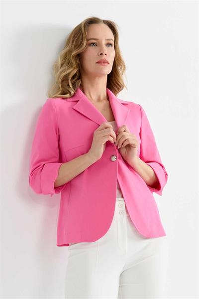 Truvakar Kol Tek Düğme Pamuk Ceket  /  PEMBE