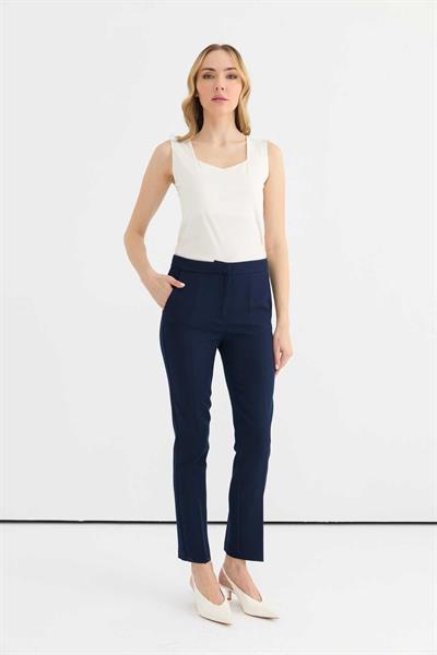 Yan Cep Boru Paça Pantolon  /  LACİVERT