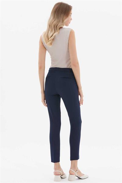 Yan Cep Dar Paça Pantolon  /  LACİVERT