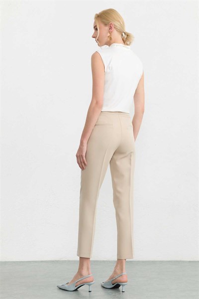 Yan Cep Dar Paça Pantolon  /  TAŞ