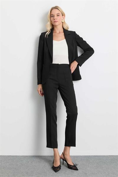 Yandan Cepli Boru Paça Pantolon  /  SİYAH