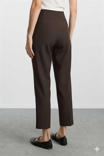 Yanı Lastikli Yan Cep Boru Paça Pantolon  /  KAHVE