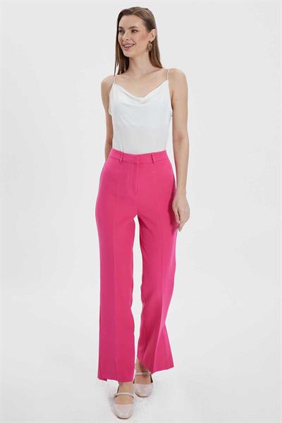 Yanları Yırtmaçlı Cepsiz Pantolon  /  PEMBE