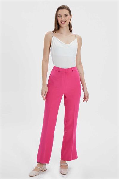 Yanları Yırtmaçlı Cepsiz Pantolon  /  PEMBE
