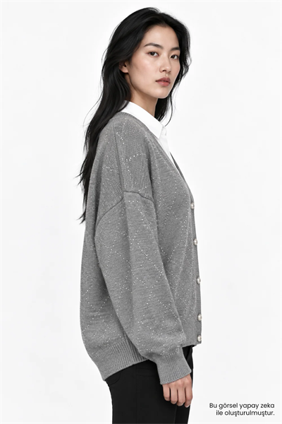 Exquise oversize yün hırka
