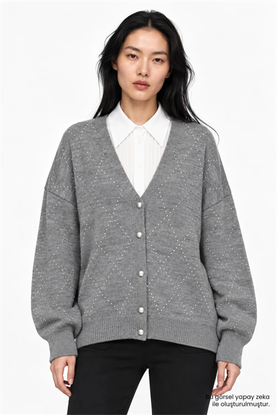Exquise oversize yün hırka