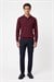 Erkek Polo Yaka Rayon Triko Kazak Bordo