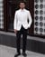 Erkek Smokin Damatlık | Şal Yaka | Slim Fit | Beyaz