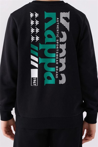 Kappa Erkek Çocuk Sweat Siyah