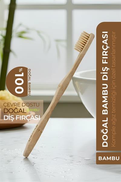 Bio Asia Bambu Diş Fırçası - Doğal Bambu Saplı Diş Fırçası