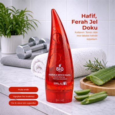 Bio Asia 4lü Bitkisel Güç Jel – Aloe Vera + Matcha + At Kestanesi + Paprika Yüz & Vücut Sıkılaştırıcı 250 ml