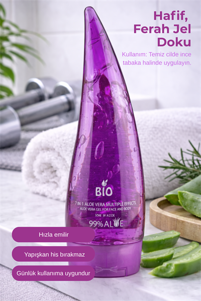 Bio Asia 7 Etkili Bitkisel Jel 250 ml – Aloe Vera & Yeşil Çay & Çay Ağacı Yağı