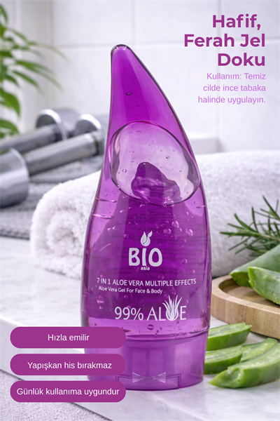 Bio Asia 7 Etkili Bitkisel Jel 120 ml – Aloe Vera & Yeşil Çay & Çay Ağacı Yağı