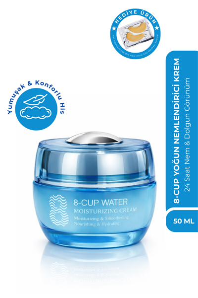 Bio Asia 8-Cup Hydrating Cream – 24 Saat Yoğun Nem, Cilt Dolgunlaştırıcı Etki 50 ml