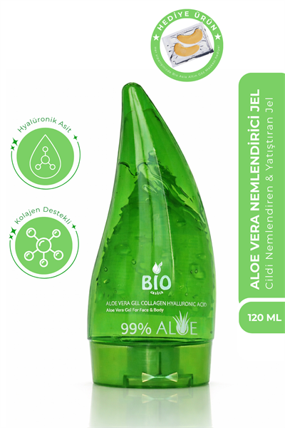 Bio Asia Aloe Vera Jel 120 ml – Cildi Yatıştırıcı, Nemlendirici & Onarıcı Jel Formül