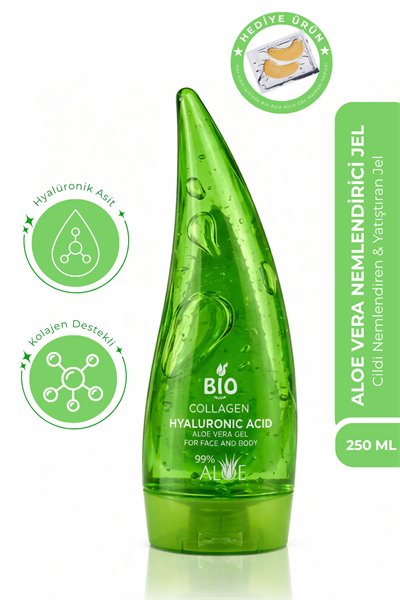 Bio Asia Aloe Vera Jel 250 ml – Cildi Yatıştırıcı, Nemlendirici & Onarıcı Jel Formül