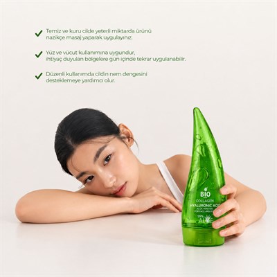 Bio Asia Aloe Vera Jel 250 ml – Cildi Yatıştırıcı, Nemlendirici & Onarıcı Jel Formül