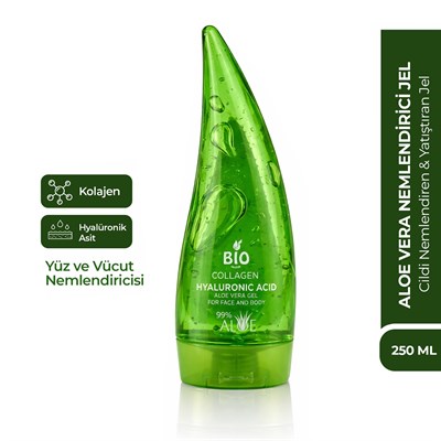 Bio Asia Aloe Vera Jel 250 ml – Cildi Yatıştırıcı, Nemlendirici & Onarıcı Jel Formül