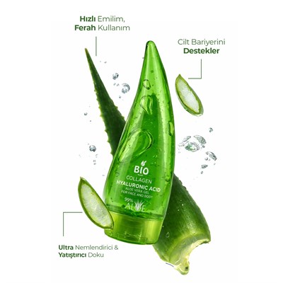 Bio Asia Aloe Vera Jel 250 ml – Cildi Yatıştırıcı, Nemlendirici & Onarıcı Jel Formül