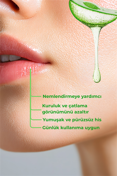 Bio Asia Aloe Vera Lip Balm – Yoğun Nemlendirici, Onarıcı Bitkisel Dudak Bakımı (Renksiz)