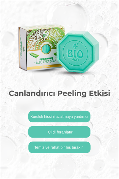 Bio Asia Aloe Vera Sabun – Nemlendirici, Yatıştırıcı ve Ferahlatıcı Doğal Bitkisel Sabun 150 gr