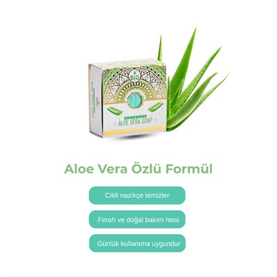 Bio Asia Aloe Vera Sabun – Nemlendirici, Yatıştırıcı ve Ferahlatıcı Doğal Bitkisel Sabun 150 gr