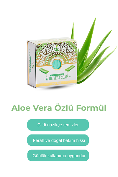 Bio Asia Aloe Vera Sabun – Nemlendirici, Yatıştırıcı ve Ferahlatıcı Doğal Bitkisel Sabun 150 gr
