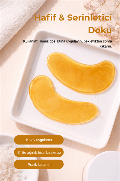Bio Asia Altın Göz Maskesi – Morluk & Şişlik Azaltıcı Altın Kolajen Göz Altı Maskesi