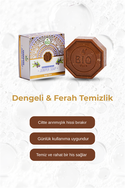 Bio Asia Ardıç Katran Sabunu – Akne Karşıtı, Arındırıcı & Sorunlu Ciltler için 150 gr