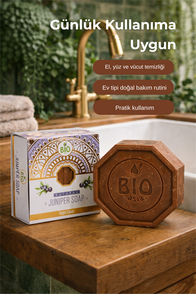 Bio Asia Ardıç Katran Sabunu – Akne Karşıtı, Arındırıcı & Sorunlu Ciltler için 150 gr