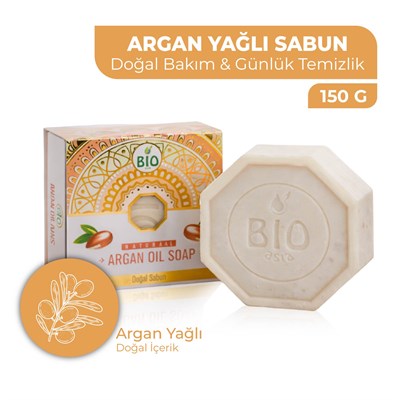 Bio Asia Argan Yağlı Sabun – Besleyici, Onarıcı & Yoğun Nemlendirici Cilt Bakımı 150 gr