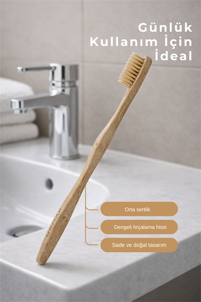Bio Asia Bambu Diş Fırçası - Doğal Bambu Saplı Diş Fırçası