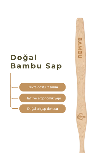 Bio Asia Bambu Diş Fırçası - Doğal Bambu Saplı Diş Fırçası