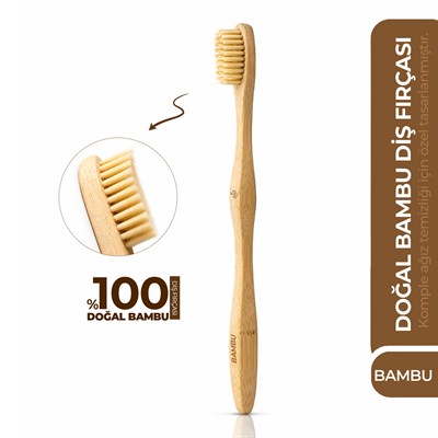 Bio Asia Bambu Diş Fırçası - Doğal Bambu Saplı Diş Fırçası