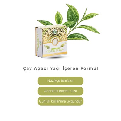Bio Asia Çay Ağacı Sabunu – Akne Karşıtı, Gözenek Arındırıcı & Sebum Dengeleyici Sabun 150 gr