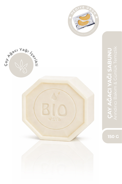 Bio Asia Çay Ağacı Sabunu – Akne Karşıtı, Gözenek Arındırıcı & Sebum Dengeleyici Sabun 150 gr
