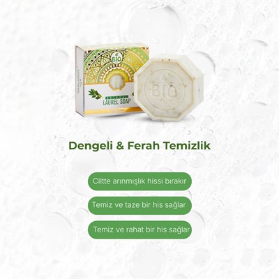 Bio Asia Defne Sabunu – Geleneksel Antibakteriyel & Arındırıcı Doğal Sabun 150 g