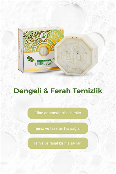 Bio Asia Defne Sabunu – Geleneksel Antibakteriyel & Arındırıcı Doğal Sabun 150 g