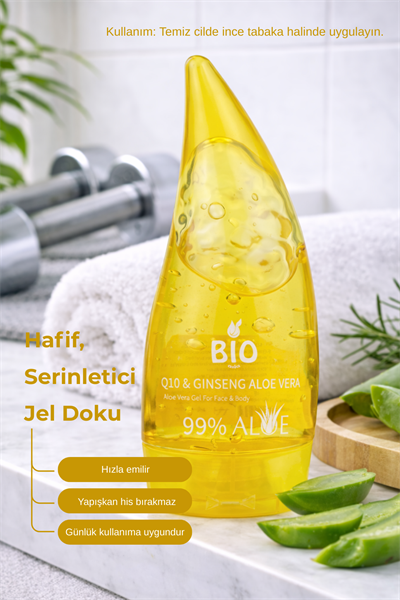 Bio Asia Ginseng Enerji & Q10 Nem Jeli – Yorgun Ciltleri Canlandırıcı 120 ml