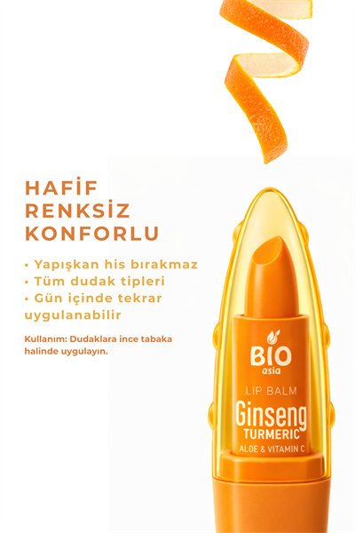 Bio Asia Ginseng & Vitamin C Lip Balm – Onarıcı, Aydınlatıcı & Nemlendirici Dudak Bakımı