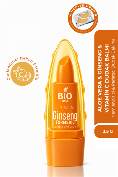 Bio Asia Ginseng & Vitamin C Lip Balm – Onarıcı, Aydınlatıcı & Nemlendirici Dudak Bakımı