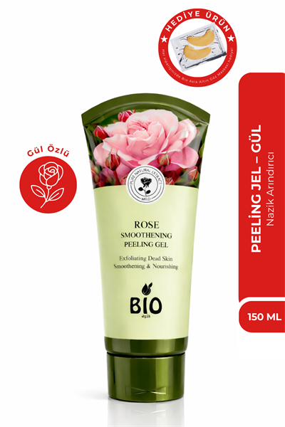Bio Asia Gül Peeling Jel – Aydınlatıcı, Tazeleyici & Çiçek Özlü Cilt Temizliği 150 ml