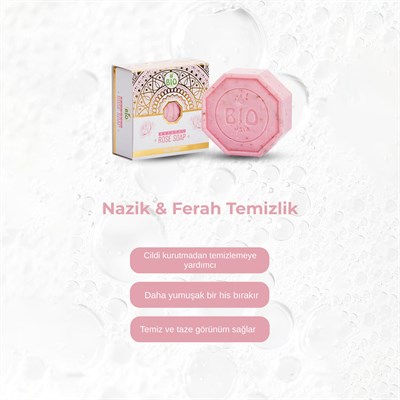 Bio Asia Gül Sabunu – Aydınlatıcı & Mis Kokulu Bitkisel Yumuşatma Etkisi 150 gr