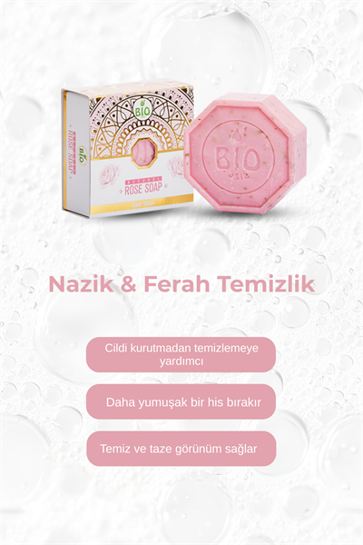 Bio Asia Gül Sabunu – Aydınlatıcı & Mis Kokulu Bitkisel Yumuşatma Etkisi 150 gr