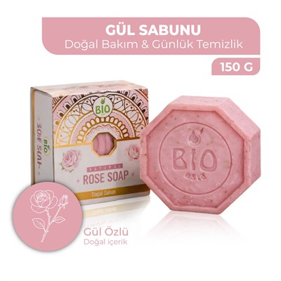 Bio Asia Gül Sabunu – Aydınlatıcı & Mis Kokulu Bitkisel Yumuşatma Etkisi 150 gr